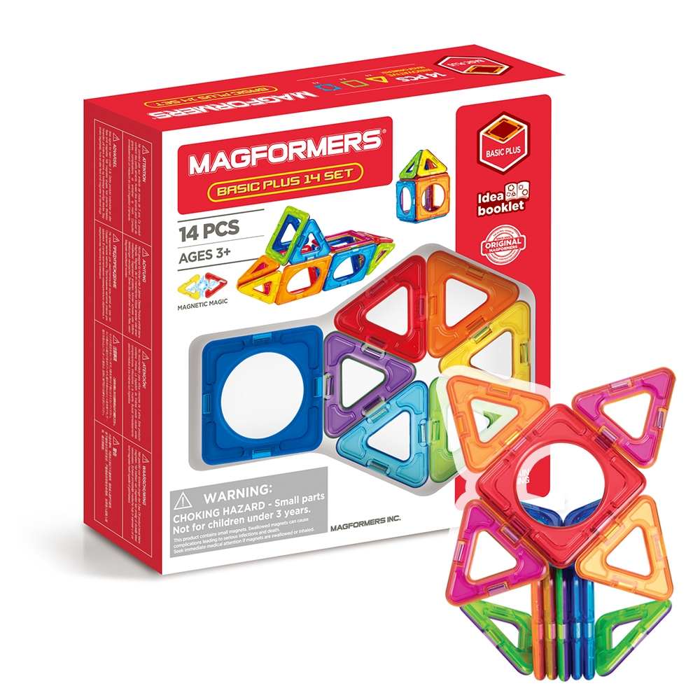 Магнитный конструктор MAGFORMERS Basic Plus set 14 деталей - фото 1