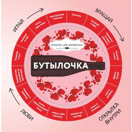 Открытка для влюбленных Бутылочка