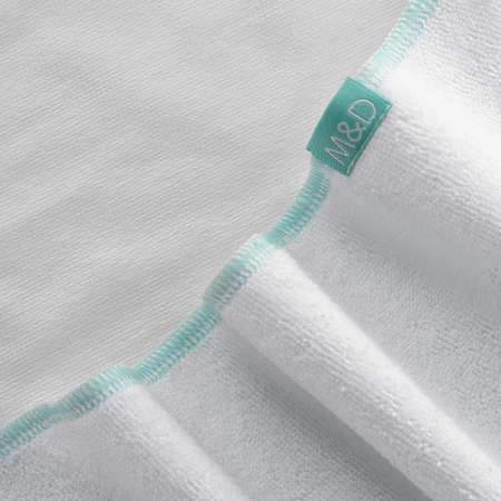 Клеенка-пеленка многоразовая Mrs.Stretch Mr.Jersy непромокаемая цвет белый-бирюзовый 60х80 см