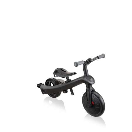 Велосипед-беговел Globber Trike Explorer 4 в 1 Deluxe Play черно-серый