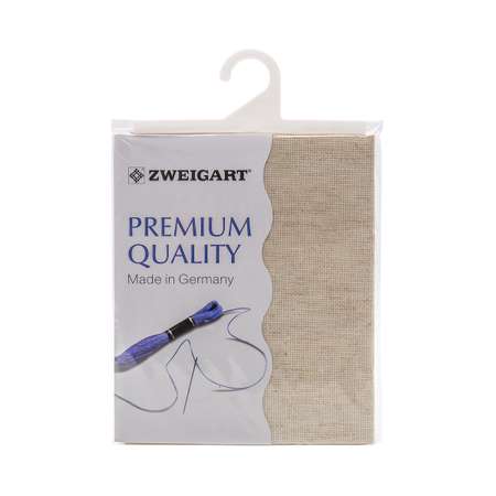 Канва Zweigart для вышивания шитья и рукоделия 16ct 50х55 см светло - бежевая