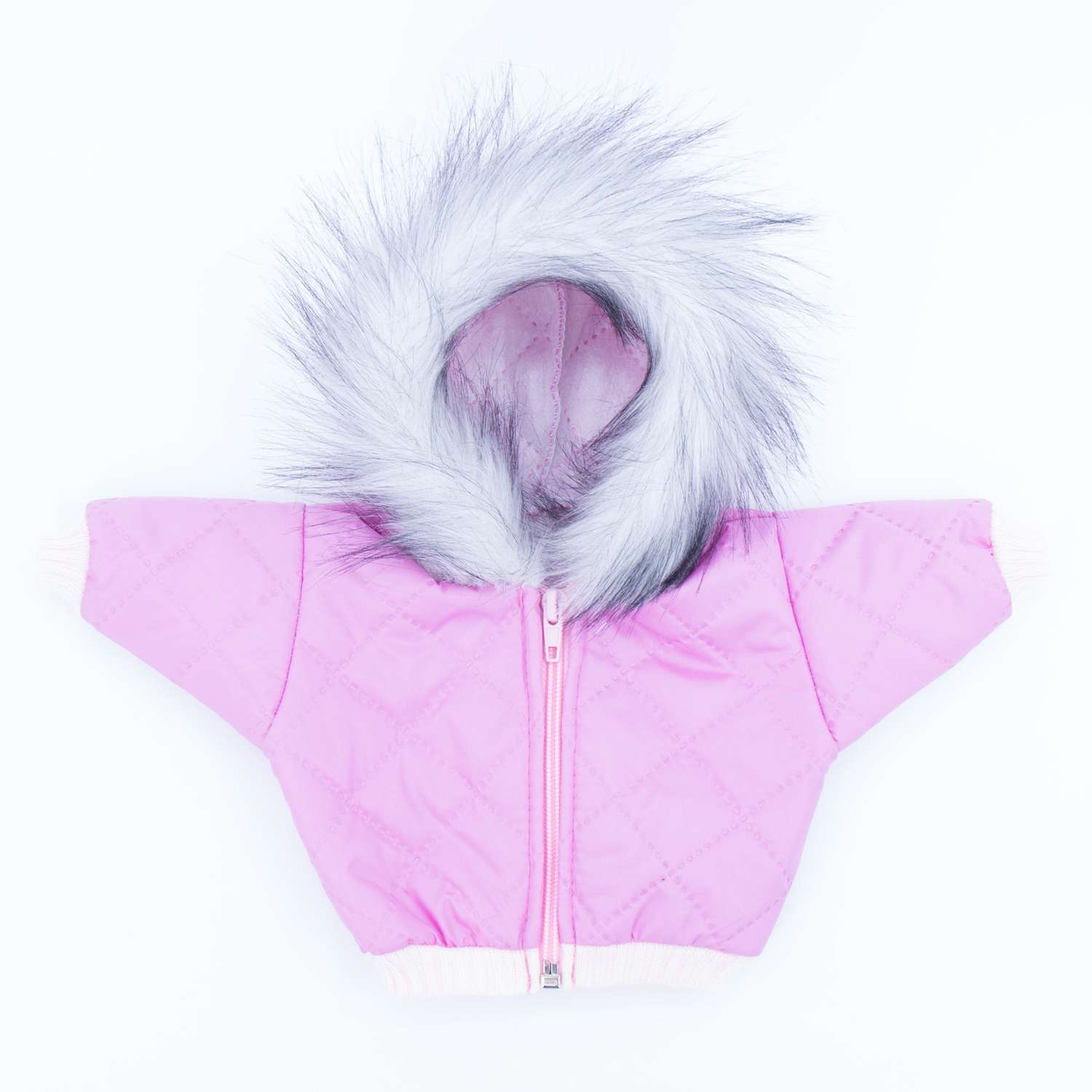 Комплект для пупса Модница 43-48 см: куртка с опушкой джинсы и шапочка 6120 цикламен-розовый 6120цикламен-розовый - фото 6