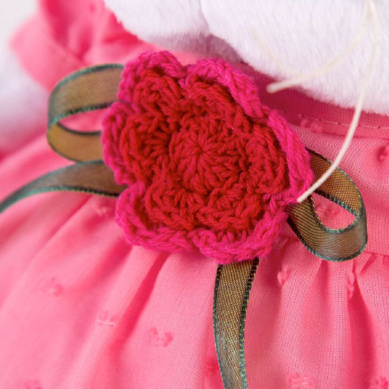 Мягкая игрушка BUDI BASA Ли-Ли BABY в платье с вязаным цветочком 20 см LB-013 - фото 5