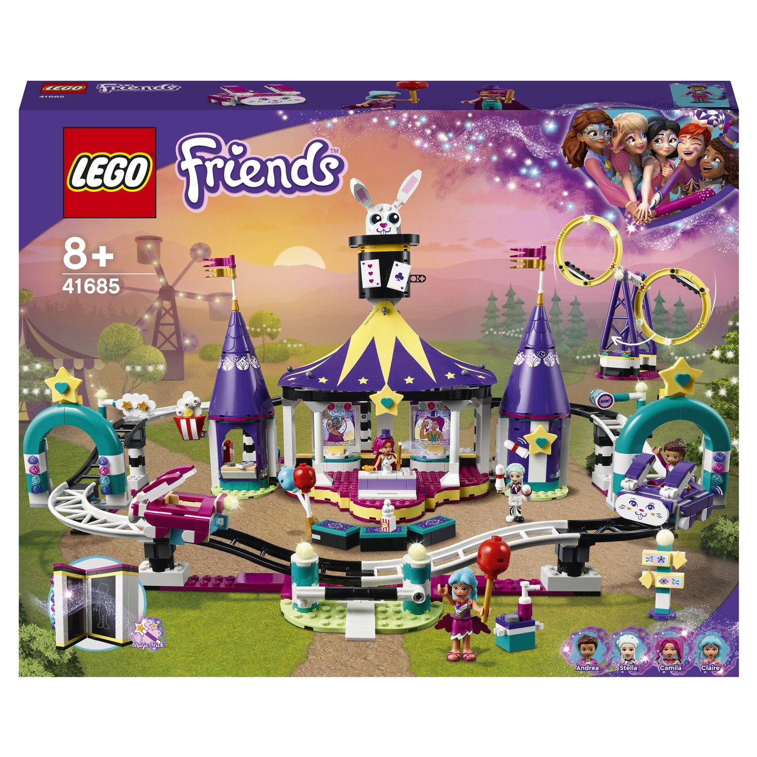 Конструктор LEGO Friends Американские горки на Волшебной ярмарке 41685  купить по цене 4999 ₽ в интернет-магазине Детский мир