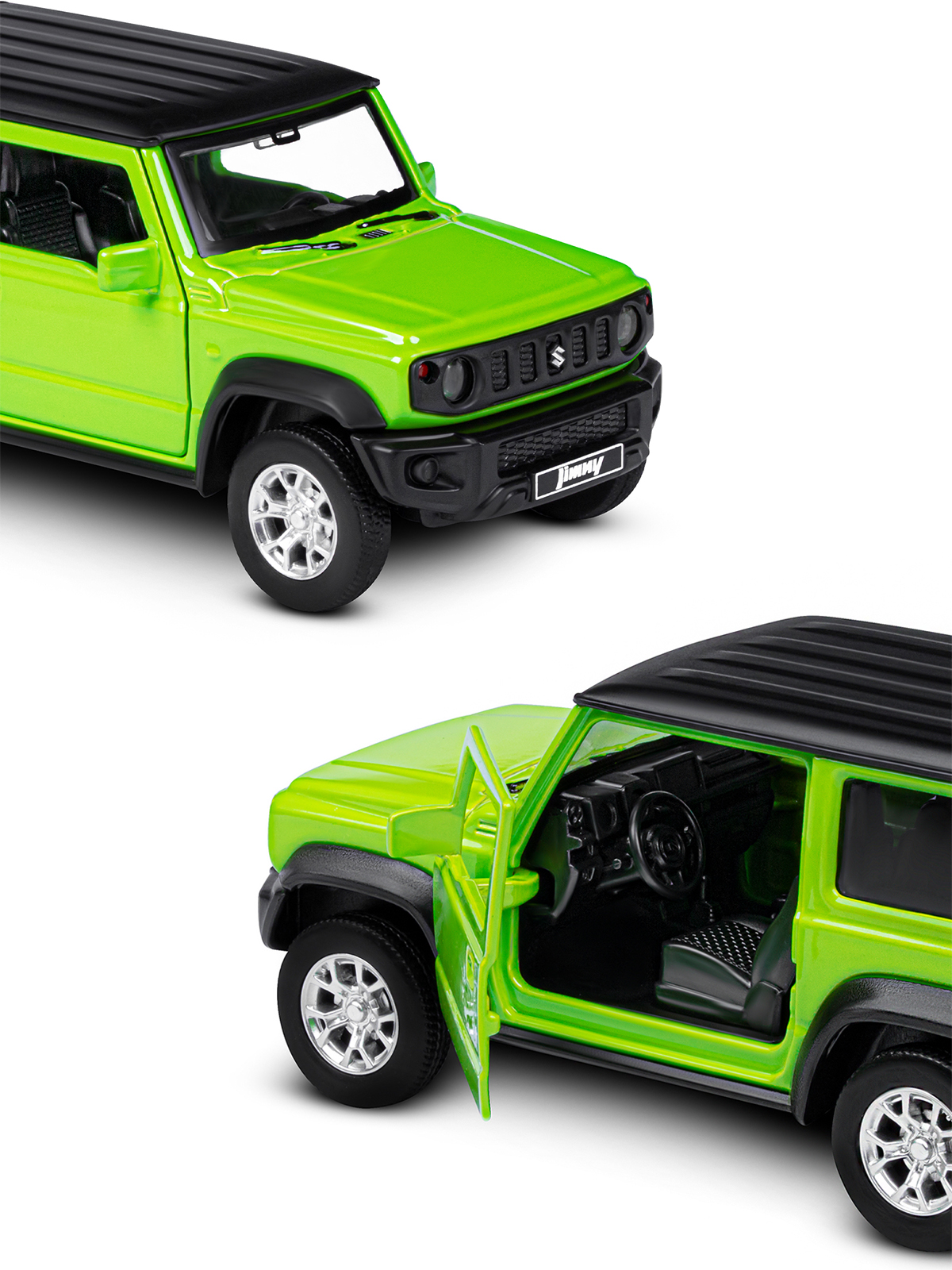 Внедорожник АВТОпанорама Suzuki Jimny 1:32 зеленый JB1251560 - фото 7