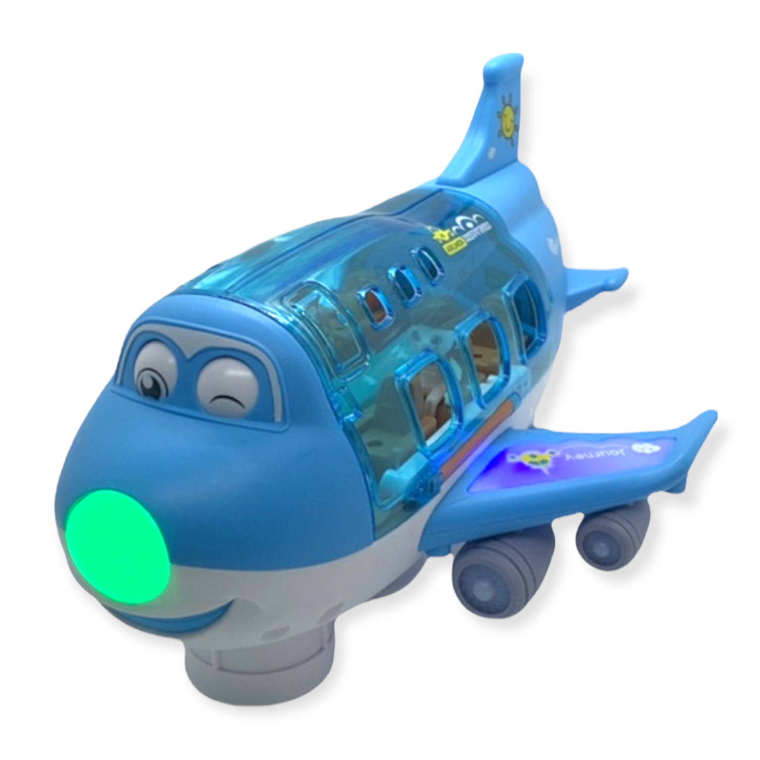 Самолет Panawealth International вращающийся пассажирский с фигурками - фото 1