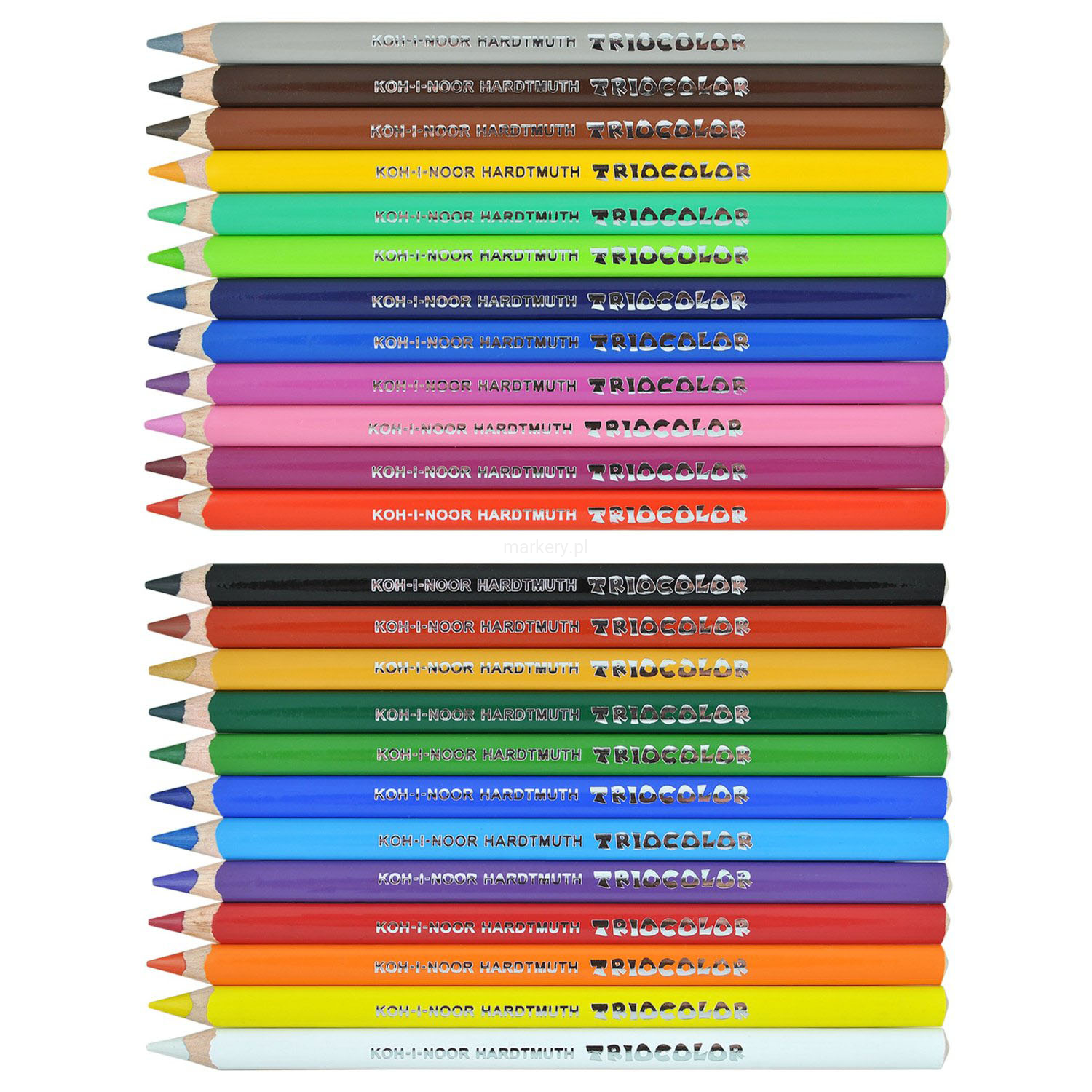Карандаши цветные Koh-I-Noor Triocolor jumbo 24цветов 3154024001KS - фото 2