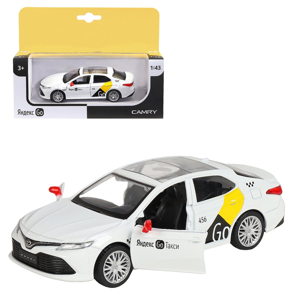 Машинка металлическая Яндекс GO 1:43 Toyota Camry озвучено Алисой цвет белый JB1251484 - фото 4