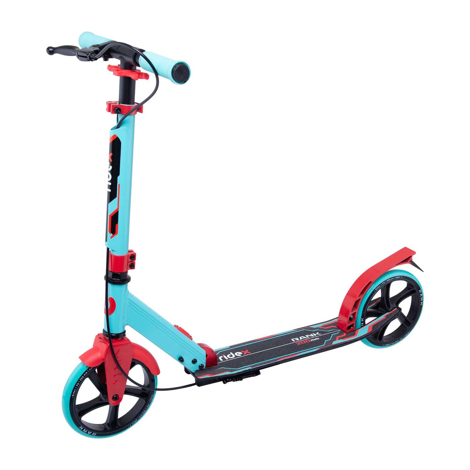 Самокат RIDEX двухколесный Scooter 2 wheels Rank 200 mint/red - фото 1