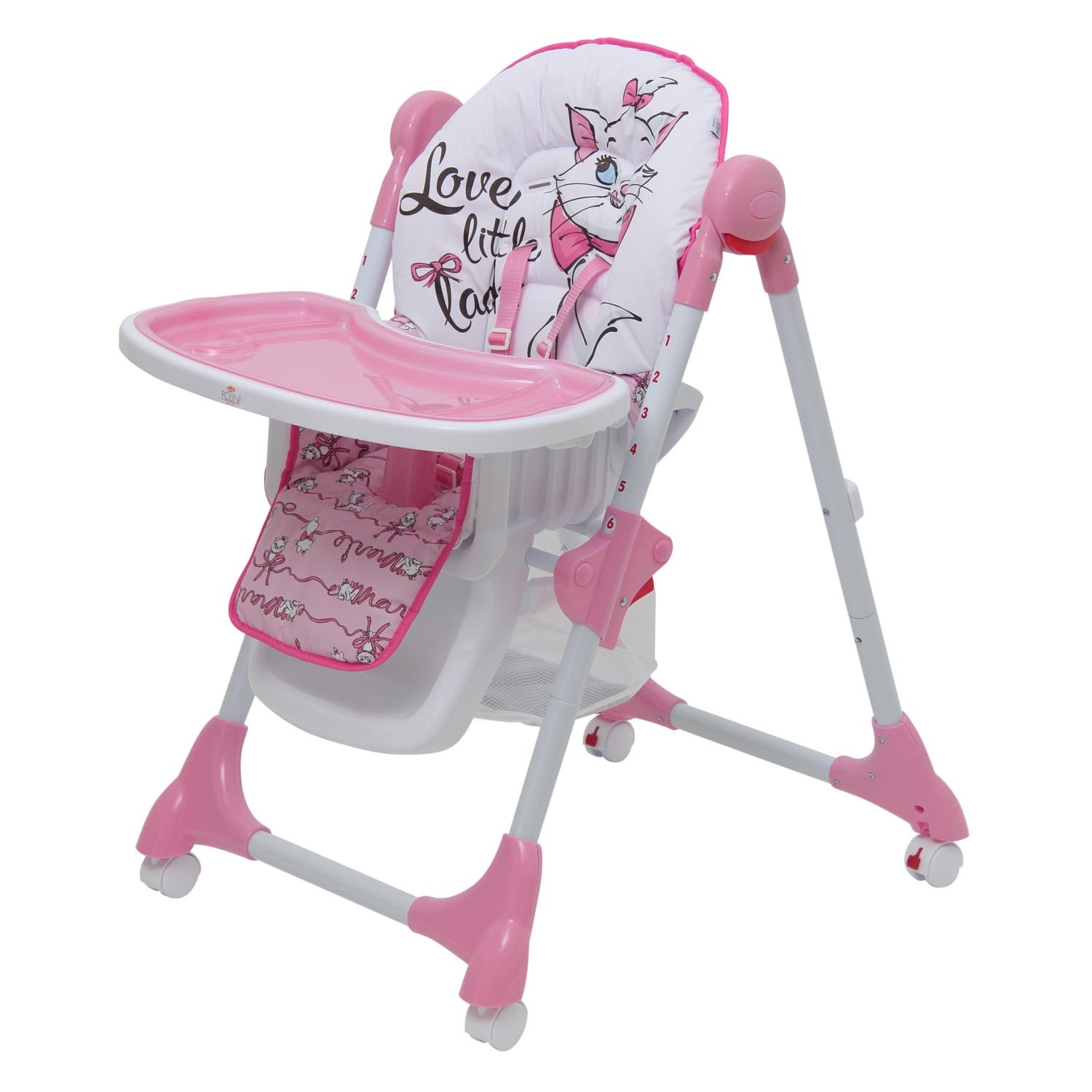 Стульчик для кормления Polini kids Disney baby 470 Кошка Мари Розовый - фото 6