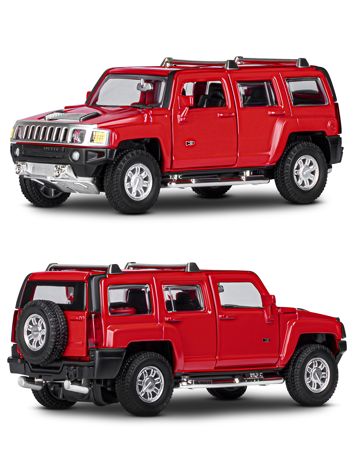 Внедорожник АВТОпанорама Hummer 1:32 инерционный JB1251293 - фото 6