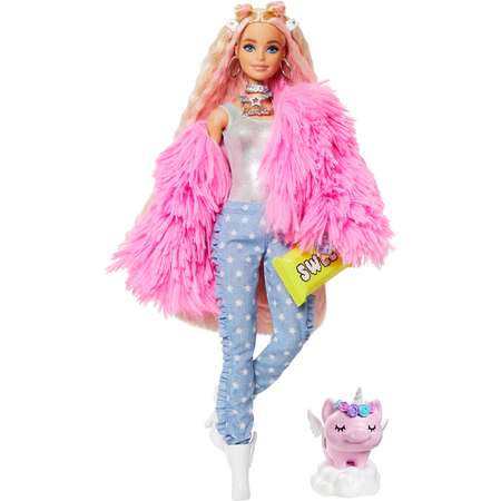 Кукла Barbie Экстра в розовой куртке GRN28