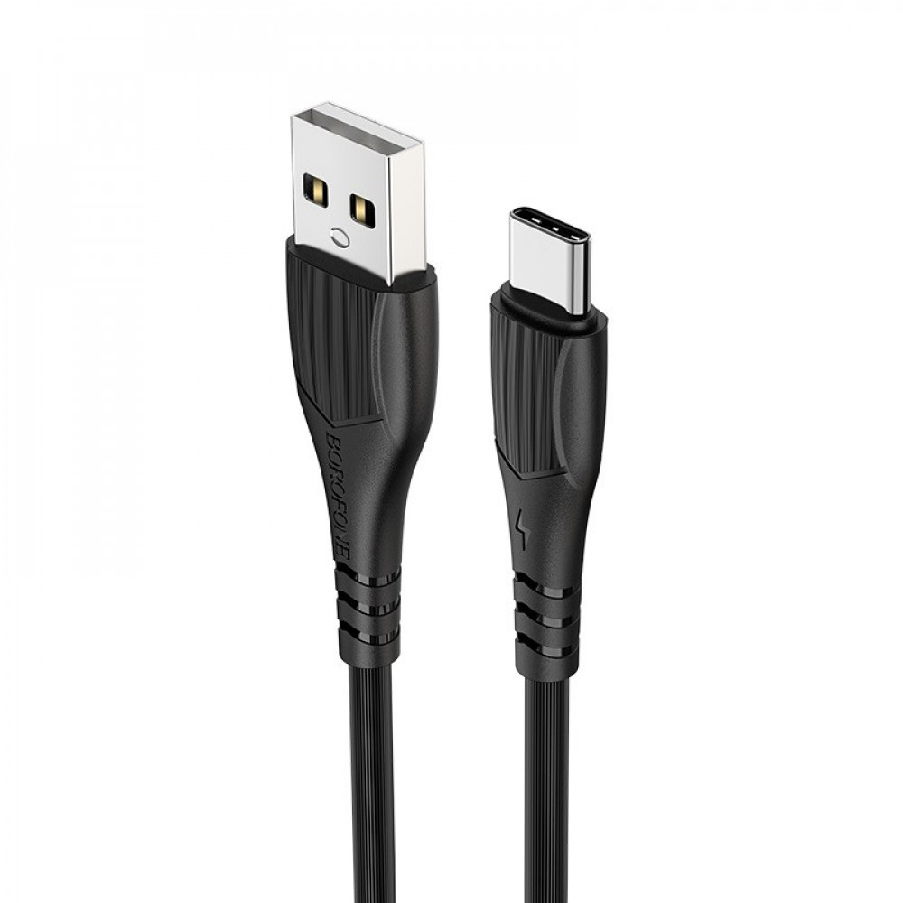 Кабель зарядный Borofone USB- Type-C /3.0A/ чёрный - фото 1