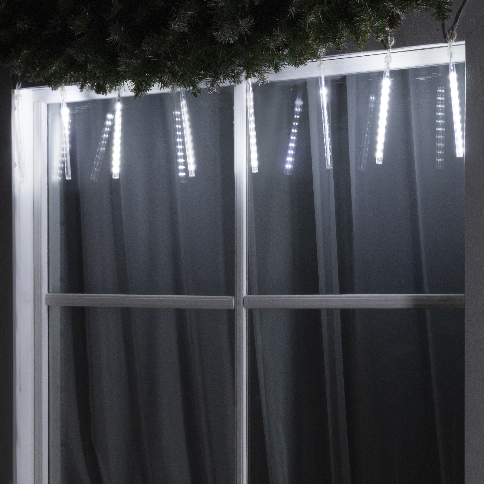 Гирлянда Luazon «Нить» С прозрачная нить 96 LED свечение белое с эффектом стекания 12 В - фото 1