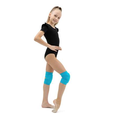 Наколенники Grace Dance для гимнастики и танцев с уплотнителем. размер S 7-10 лет. цвет бирюзовый