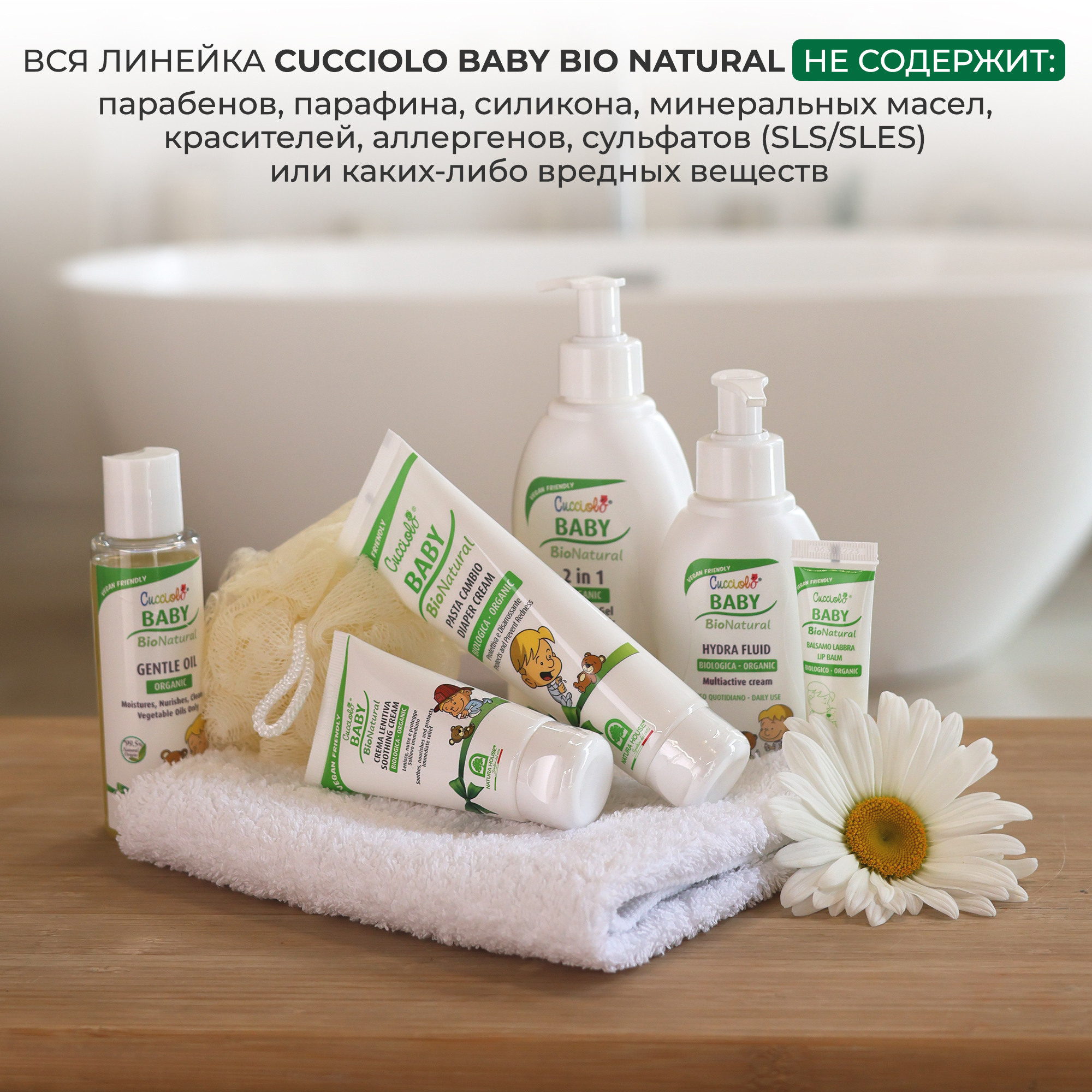 Флюид Natura House увлажняющий Cucciolo Baby Bio Natural 200 мл - фото 10