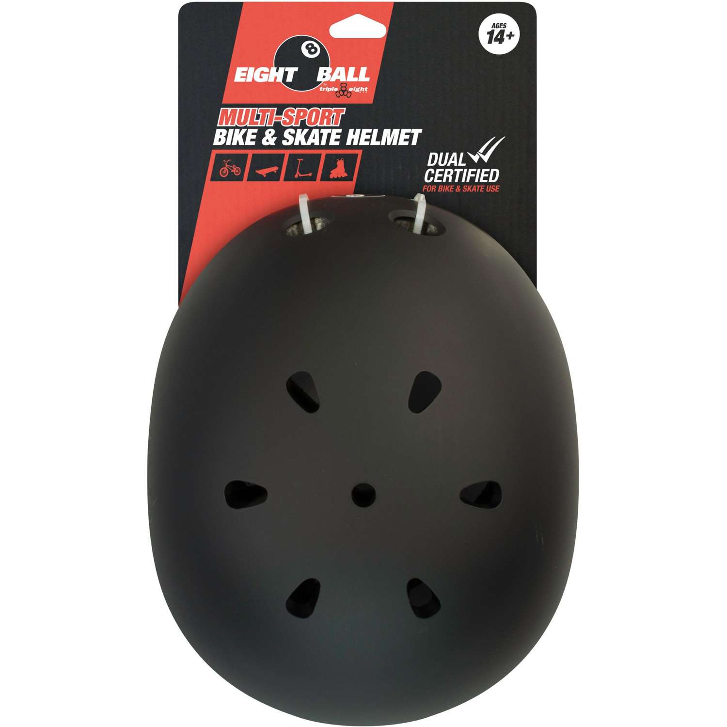 Шлем защитный спортивный Eight Ball Black (чёрный) / размер XL / возраст 14+ / обхват головы 55-58 см. / для детей - фото 2