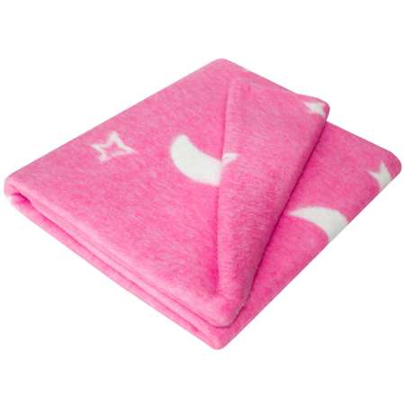 Одеяло байковое Ермошка Ночка Розовое 57-4 ЕТОЖ