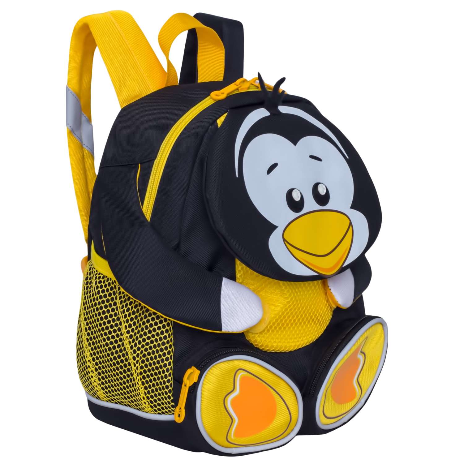 Рюкзак детский Grizzly Пингвин Черный-Желтый - фото 5