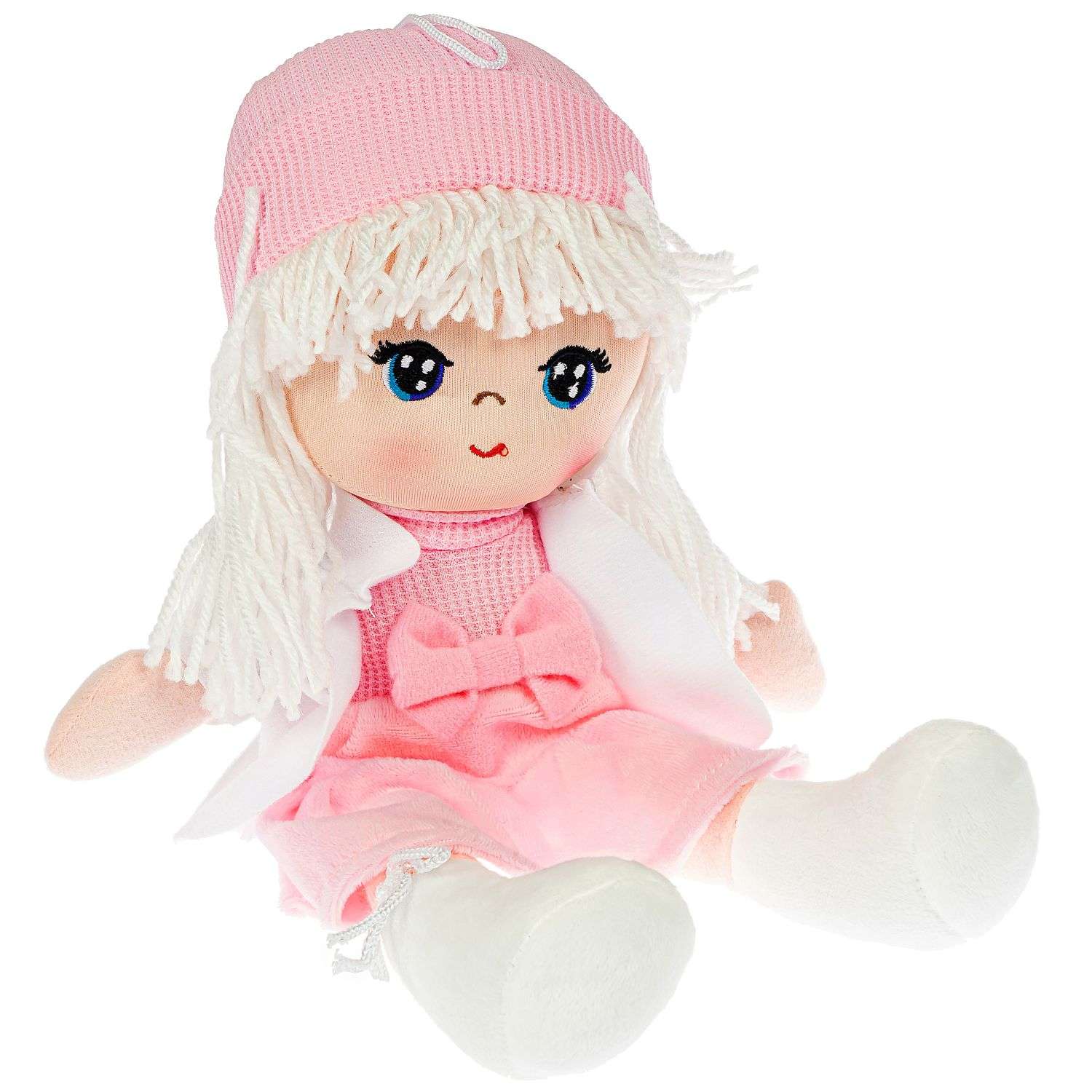 Кукла мягкая BONDIBON Лика 26 см белые волосы серия Oly - фото 1