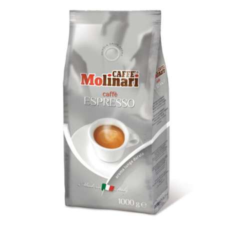 Кофе Caffe Molinari в зернах Espresso серебр пакет 1кг