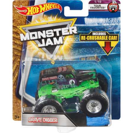 Машина Hot Wheels Monster Jam 1:64 Tour Favorites Грейв Диггер FLX23