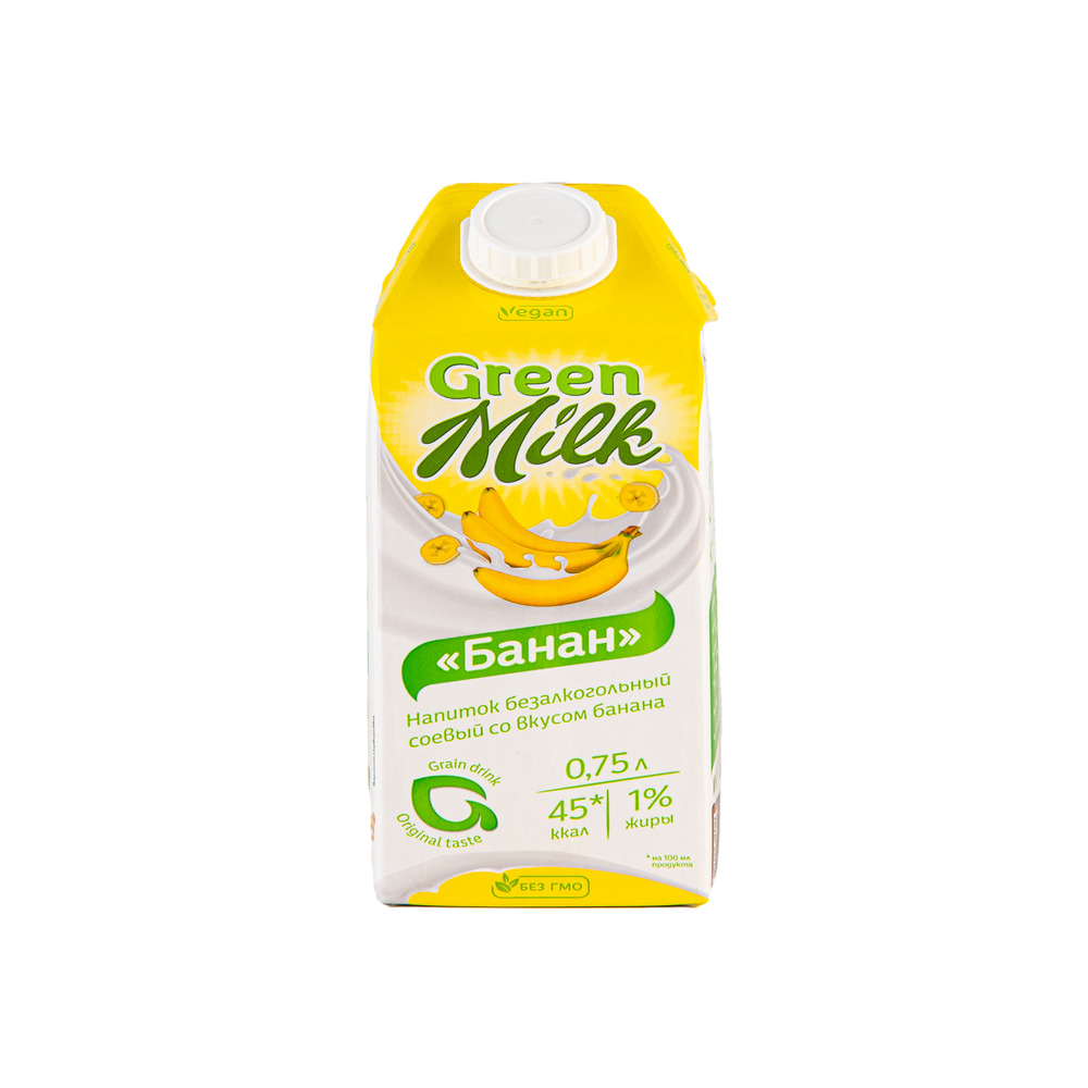 Растительный напиток Green milk Банановый 0.75 л 12 штук - фото 2