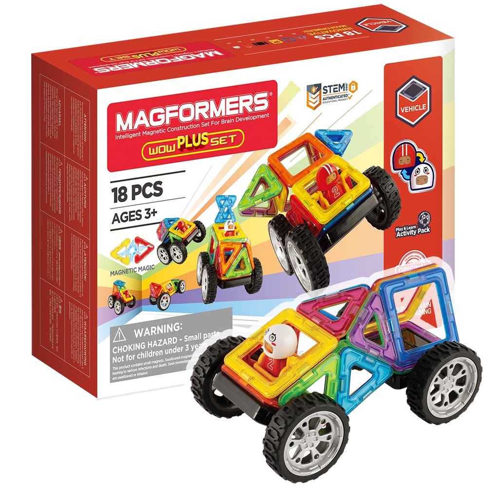 Магнитный конструктор MAGFORMERS Wow Plus Set 18 деталей - фото 1