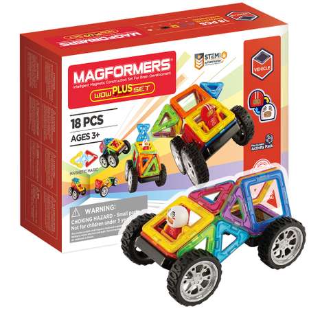 Магнитный конструктор MAGFORMERS Wow Plus Set 18 деталей