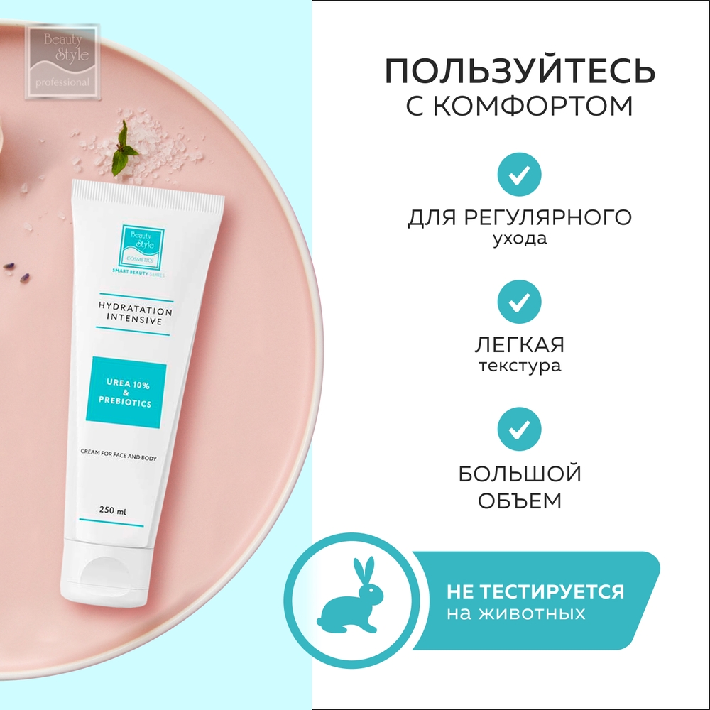 Крем увлажняющий Beauty Style и восстанавливающий для лица и тела Urea 10% и пребиотиками 250 мл - фото 6