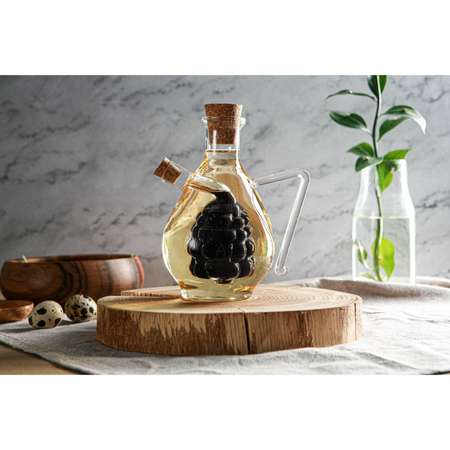 Бутыль Sima-Land стеклянная для соусов и масла 2 в 1 «Фьюжн. Виноград» 450/60 мл 11×9 5×15 5 см