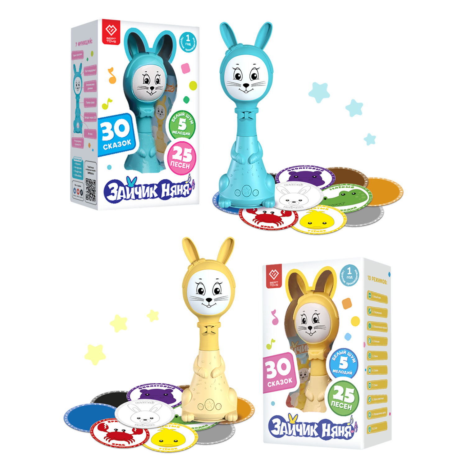 Набор из двух Зайчиков Няня BertToys 10 режимов - фото 3