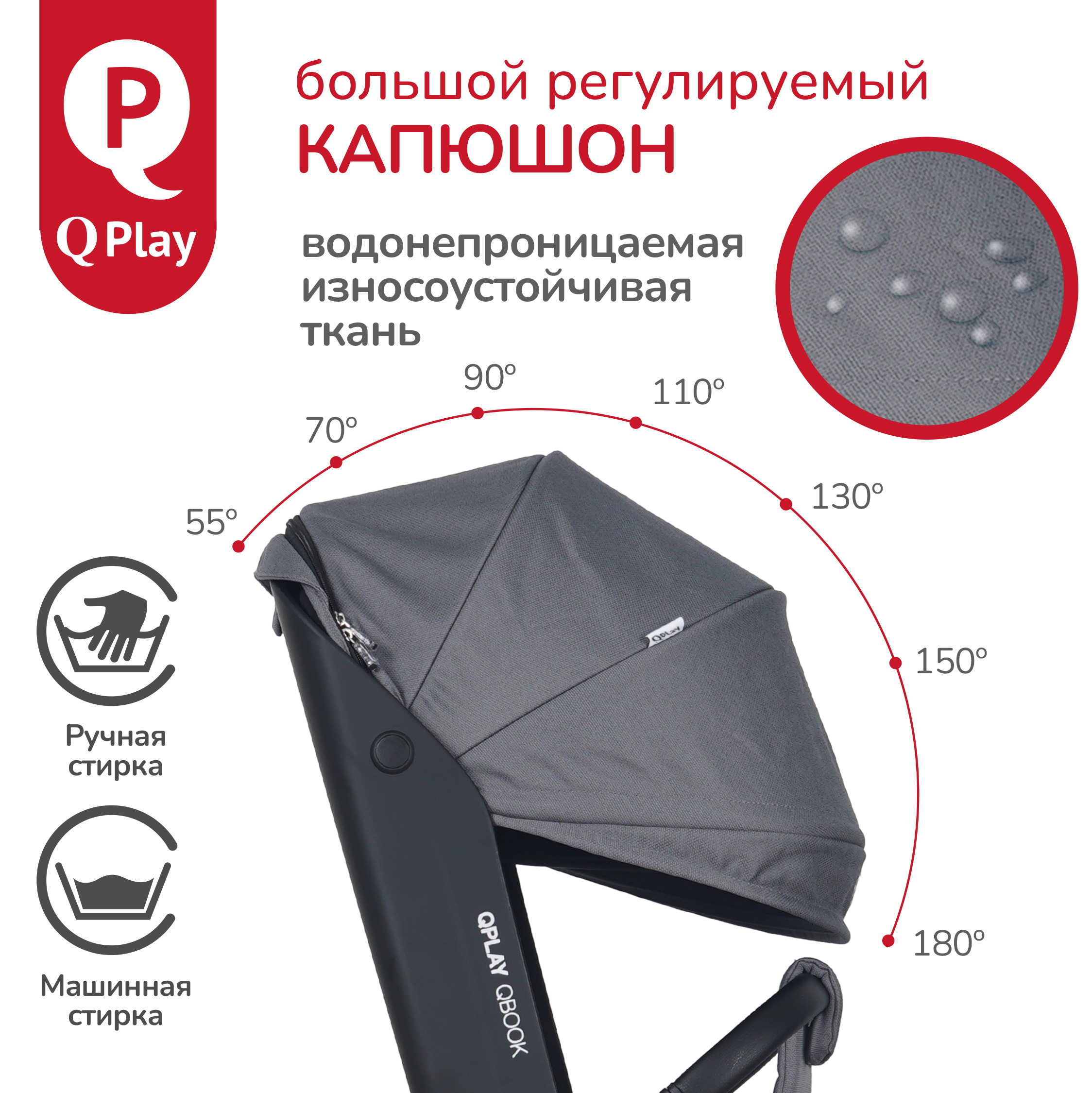 Складная многофункциональная коляска QPLAY Qbook 360 - фото 12