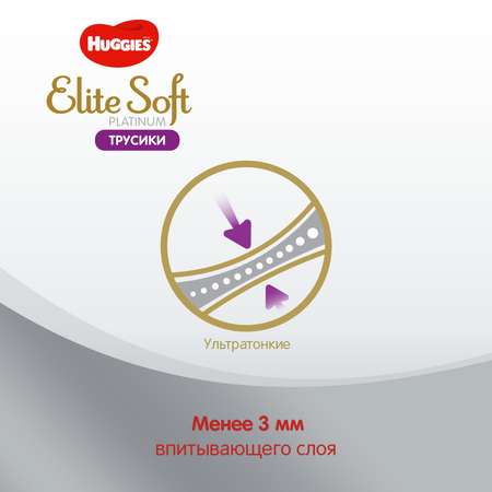 Подгузники-трусики Huggies Elite Soft Platinum 4 9-14кг 36шт