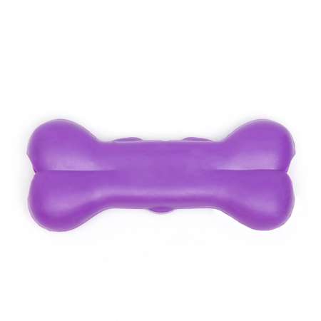 Игрушка Пижон жевательная «Кость с улыбкой» TPR 9 см фиолетовая