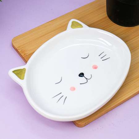 Тарелка керамическая iLikeGift Cat plate