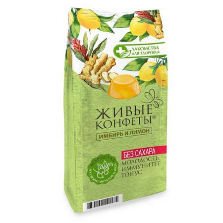 Мармелад Лакомства для здоровья желейный имбирь-лимон 170г