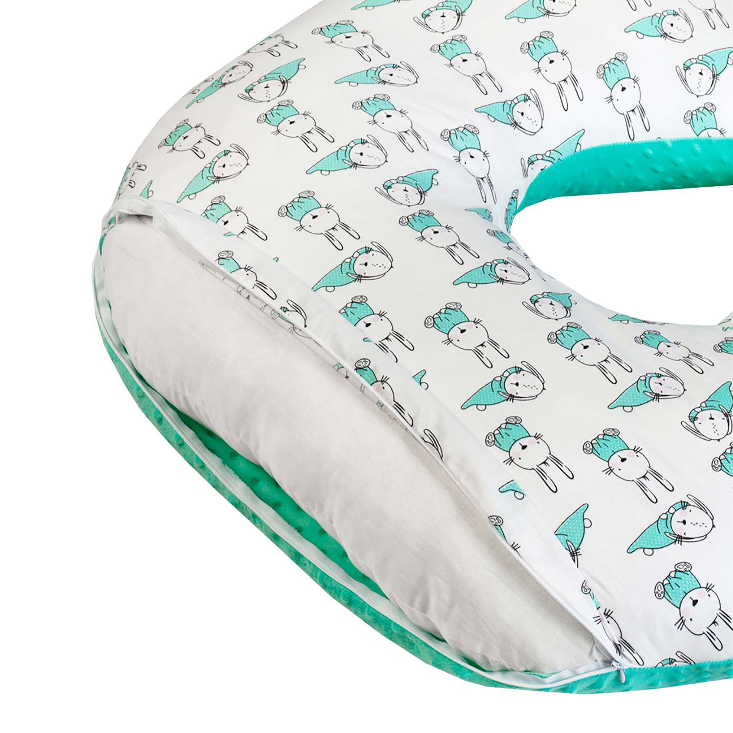 Подушка для беременных Amarobaby Сонный малыш анатомическая Мятный - фото 6