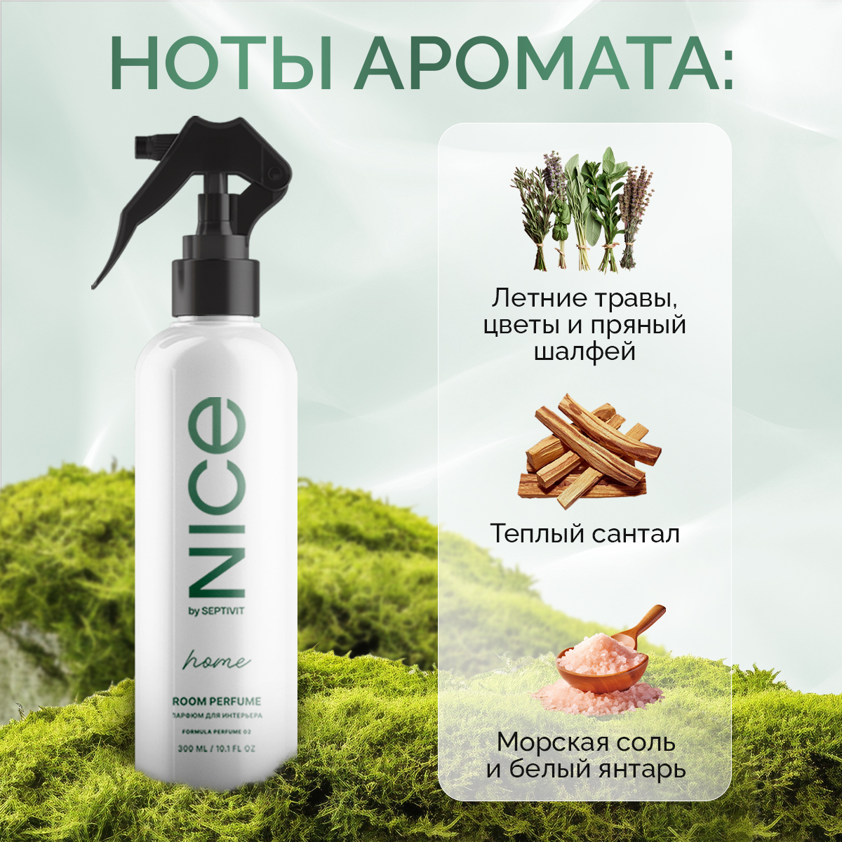 Освежитель для дома NICE by Septivit Formula 02 300мл