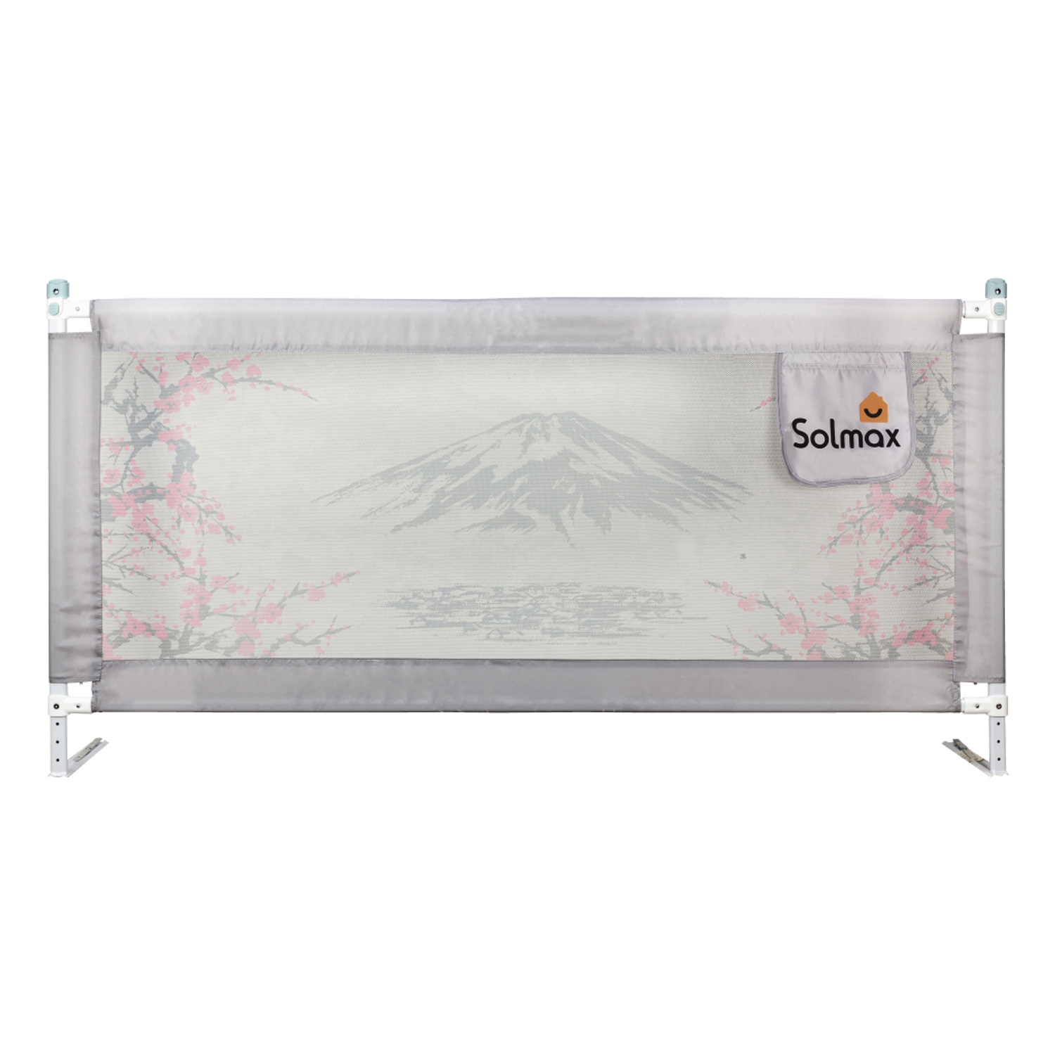 Защитный барьер для кровати Solmax 160 см серый/розовый - фото 9