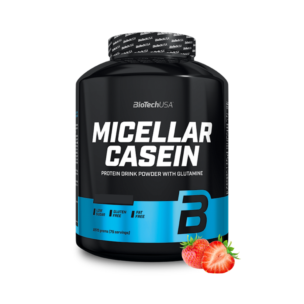 Мицеллярный казеин BiotechUSA Micellar Casein 2270 г. Клубника - фото 1