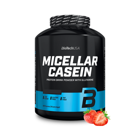 Мицеллярный казеин BiotechUSA Micellar Casein 2270 г. Клубника