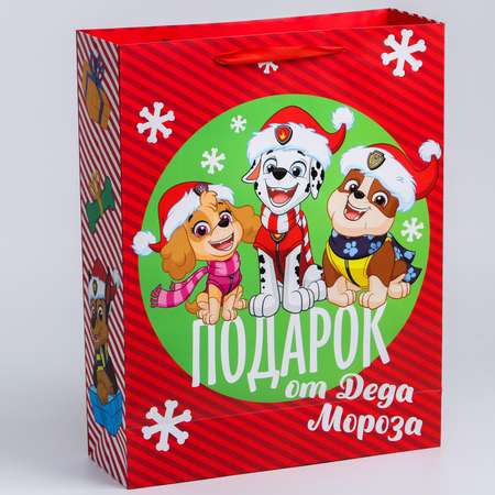 Пакет Paw Patrol ламинат вертикальный «С Новым годом!» 31х40х11 см. Щенячий патруль