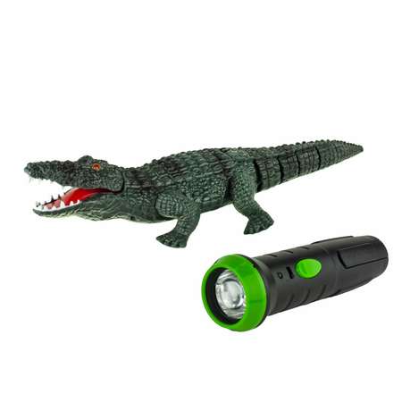 Интерактивная игрушка Robo Life Робо-Крокодил на ИК управлении со звуковыми световыми и эффектами движения
