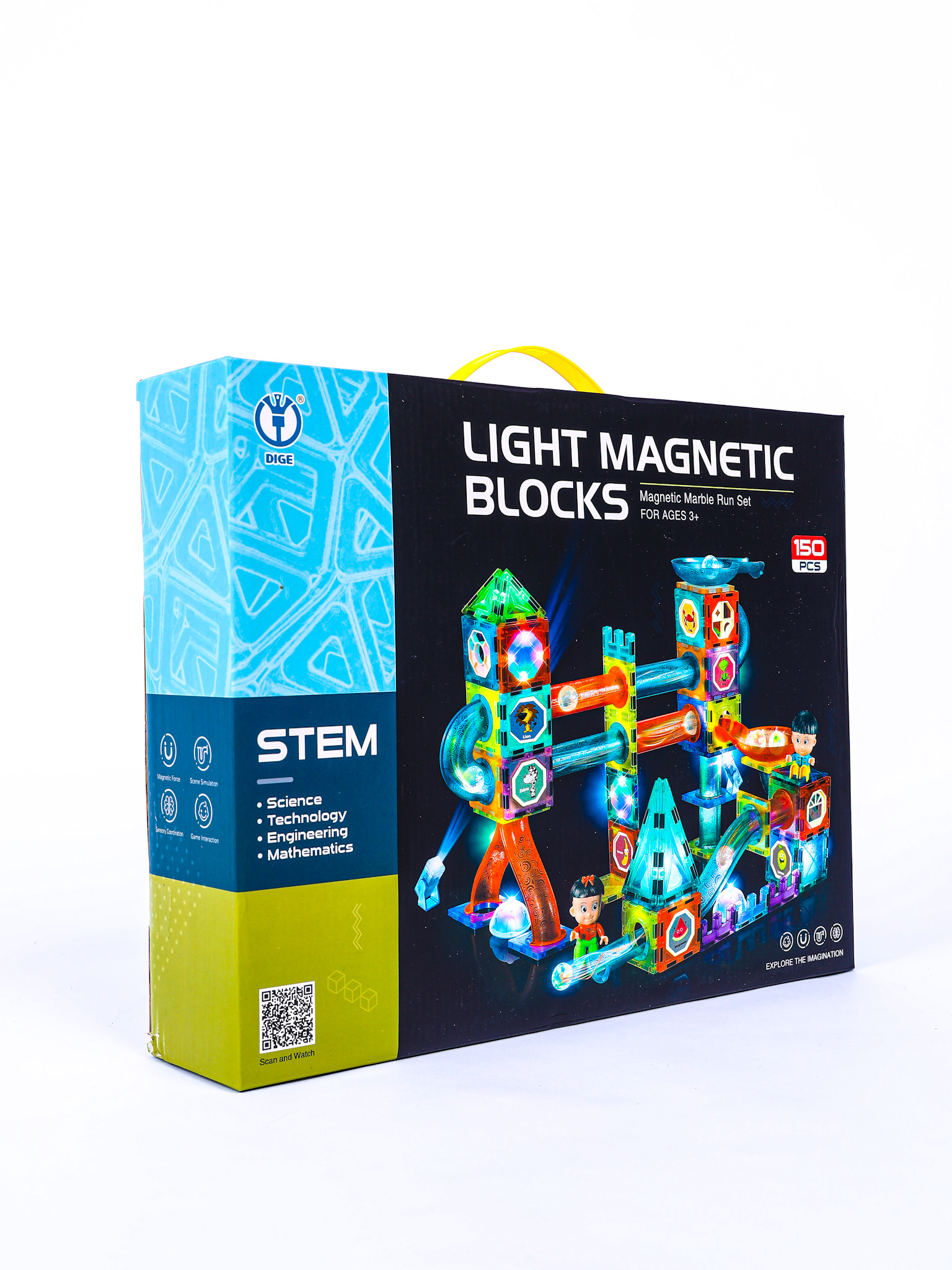 Магнитный конструктор Play Cool детский светящийся развивающий 150 деталей - фото 10