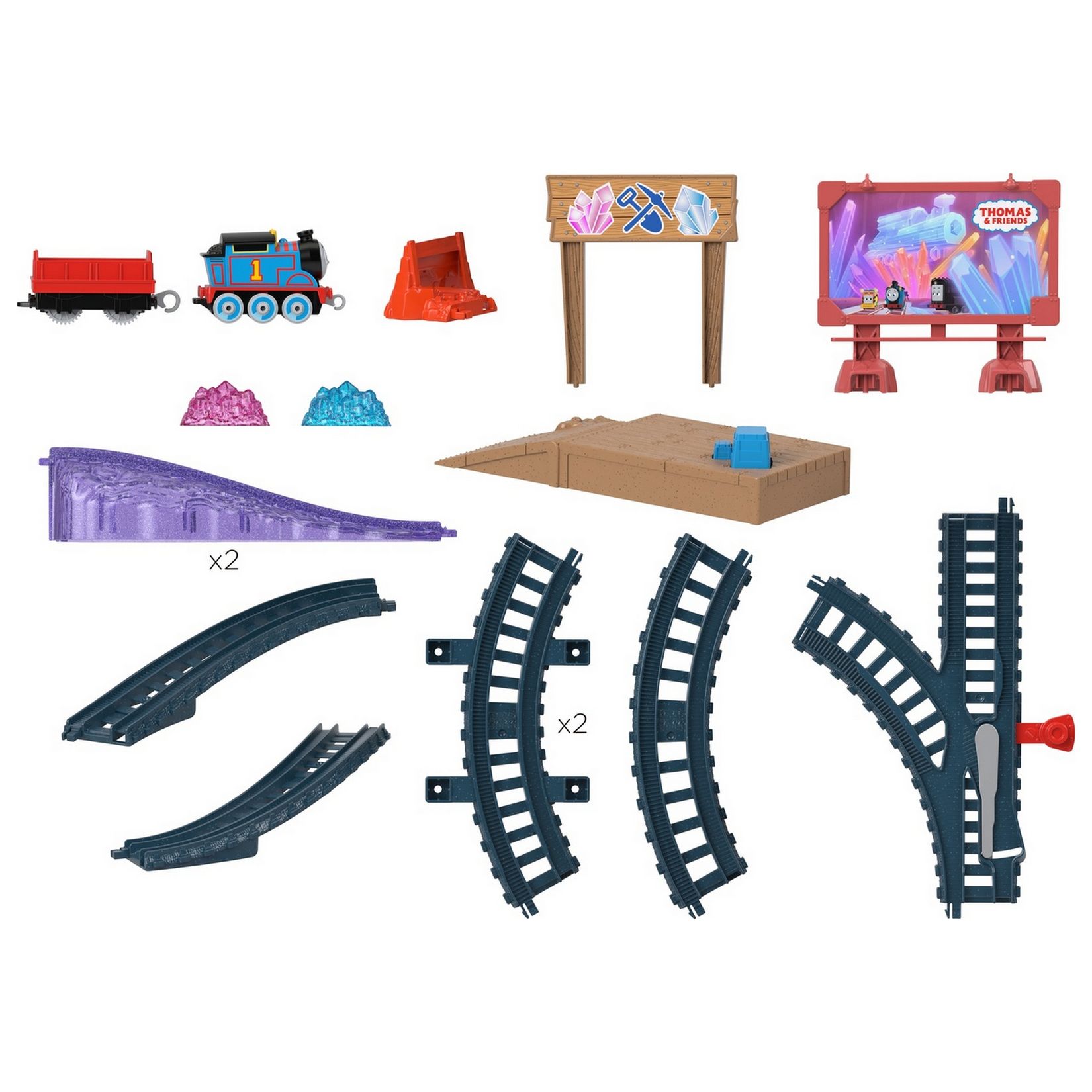 Набор игровой Thomas & Friends Трассы Железная дорога Томас и хрустальные шахты HGY83 HGY82 - фото 6