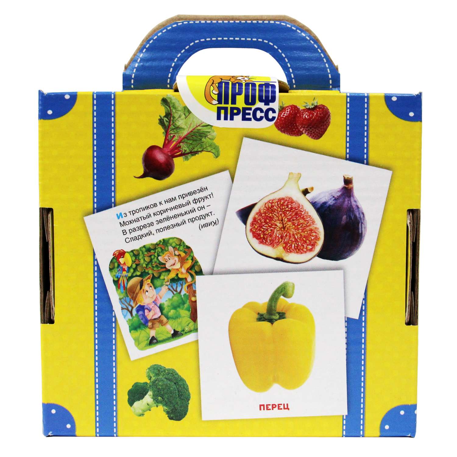Набор карточек Проф-Пресс Умный чемоданчик Овощи фрукты и ягоды - фото 2