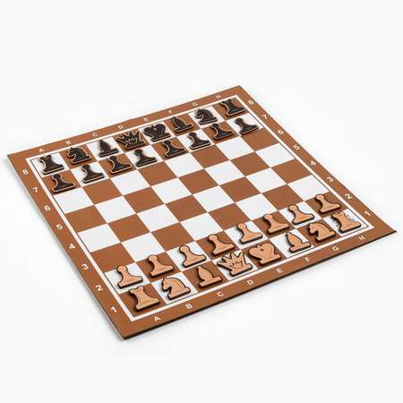 Демонстрационные шахматы Sima-Land «Время игры» на магнитной доске 32 шт поле 40х40 см коричневые