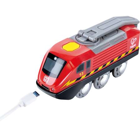 Игрушечный поезд HAPE со звуком и USB-проводом