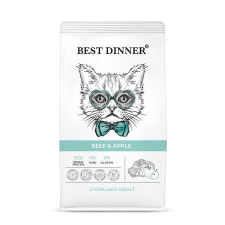 Сухой корм для кошек Best Dinner 0.4 кг (для стерилизованных и кастрированных)